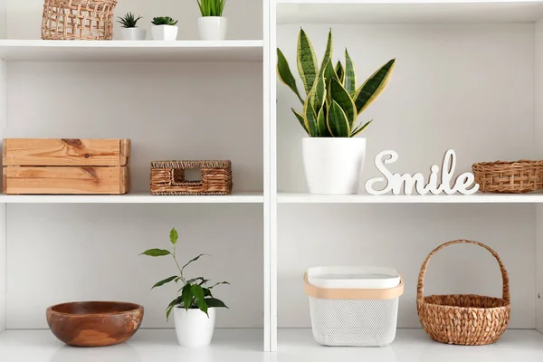 Shelf Unit Beautiful Decor Room — Stock Photo, Image