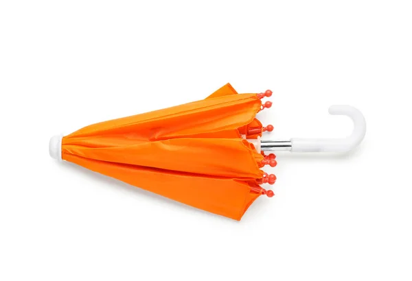 白色背景的橙色伞 — 图库照片