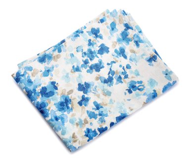 Temiz peçete beyaza izole edilmiş.