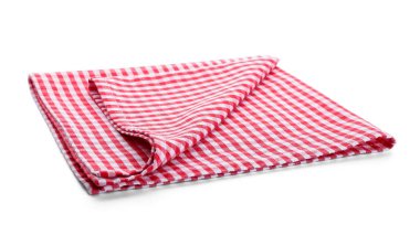 Temiz peçete beyaza izole edilmiş.