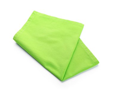 Temiz peçete beyaza izole edilmiş.