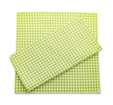 Temiz peçeteler beyaz üzerine izole edilmiş