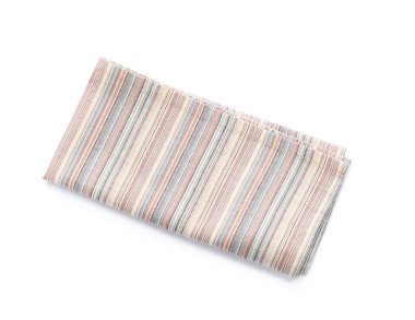 Temiz peçete beyaza izole edilmiş.