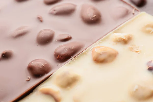 Tasty Chocolate Nuts Background — Stock Photo, Image