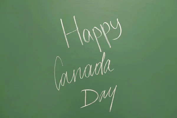 Texto Feliz Día Canadá Sobre Fondo Verde —  Fotos de Stock