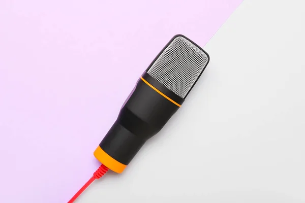New Modern Microphone Color Background — Stock Photo, Image