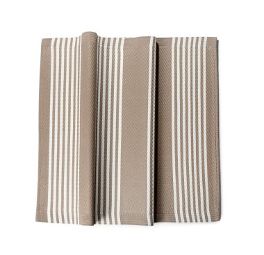 Beyaz arkaplanda şık çizgili halı