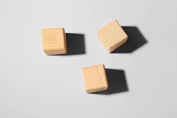 Wooden Cubes Light Background — Stock Photo, Image