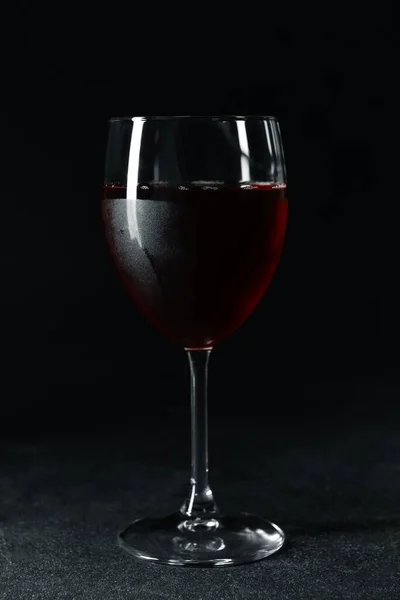 Bicchiere Buon Vino Rosso Sfondo Scuro — Foto Stock