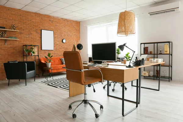 Stylish Interior Office Comfortable Workplaces — Stock Photo, Image