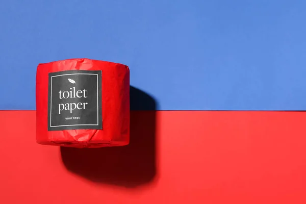 Toiletpapier Roll Kleur Achtergrond — Stockfoto