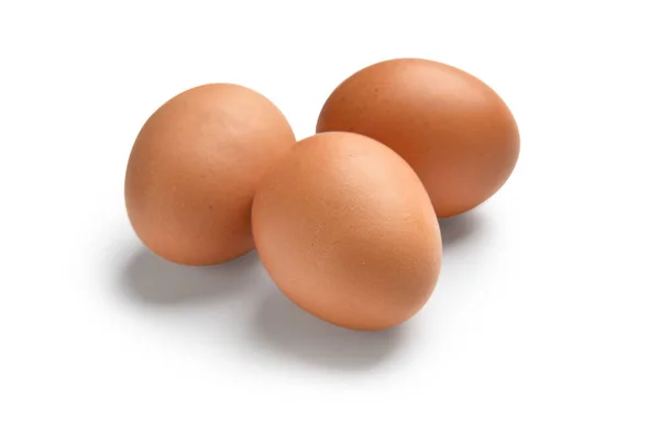 Brown Eggs White Background — Stock Photo, Image