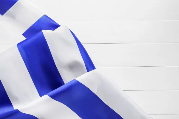 Görögország Nemzeti Zászló Fehér Háttéren — Stock Fotó