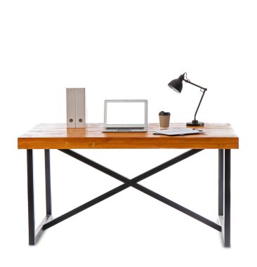 Beyaz arka planda modern işyeri