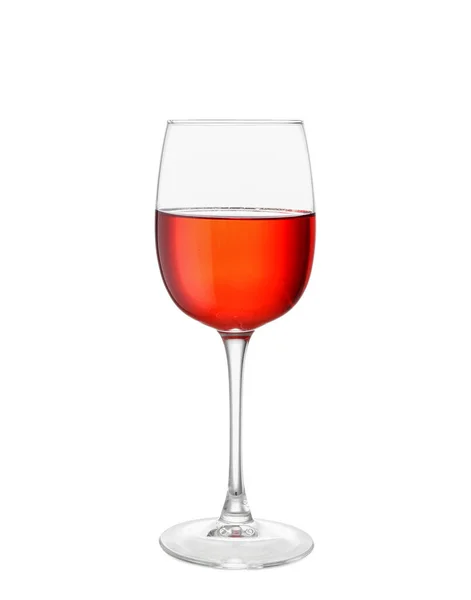 Bicchiere Vino Gustoso Sfondo Bianco — Foto Stock
