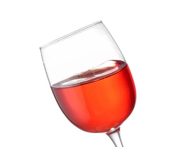 Glass Tasty Wine White Background — Stock Photo, Image