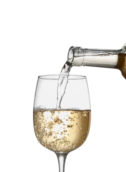 Häll Välsmakande Vin Glas Vit Bakgrund — Stockfoto