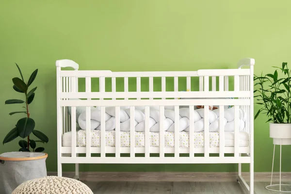 Stylish Modern Interior Children Room Comfortable Crib — Stockfoto