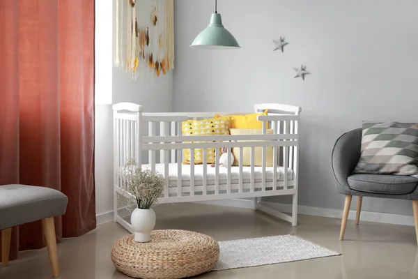 Interior Habitación Los Niños Con Estilo Con Cómodo Sillón Hermosa —  Fotos de Stock