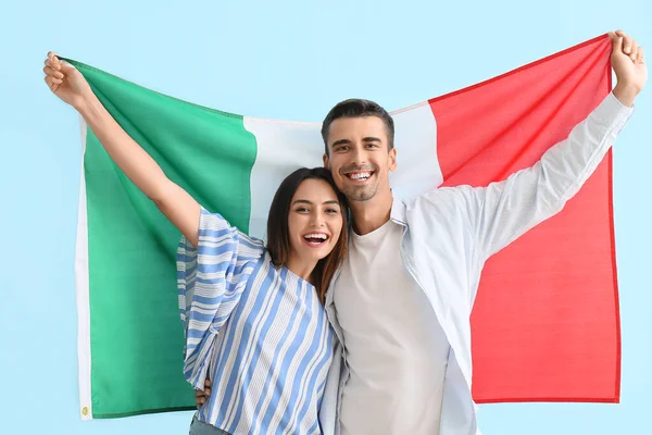 배경에 이탈리아 국기를 — 스톡 사진