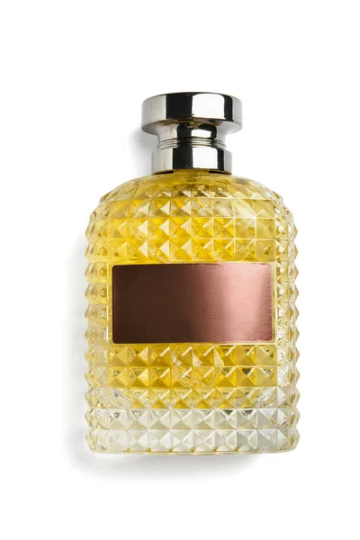 Botella Perfume Sobre Fondo Blanco —  Fotos de Stock