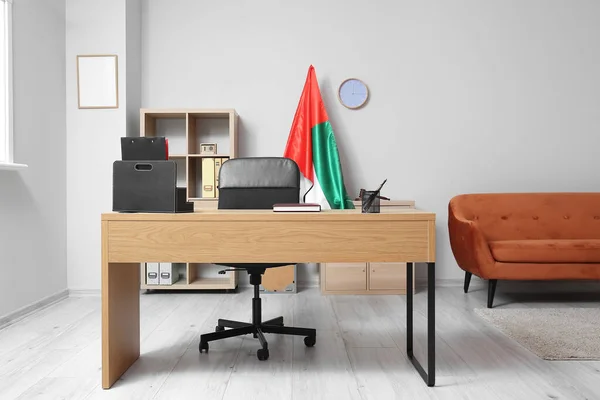 Interior Light Office Modern Workplace Uae Flag — Stock Photo, Image