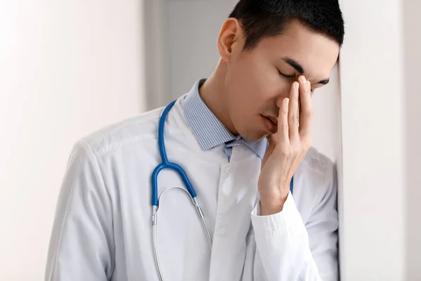 Male Asian Doctor Worrying Hospital — Stock Photo, Image