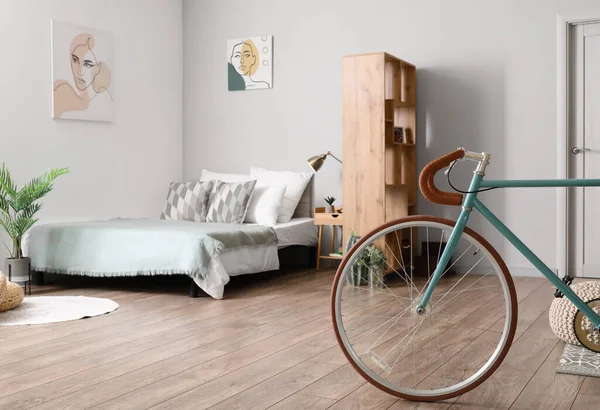 Bicicleta Moderna Interior Habitación Luz —  Fotos de Stock