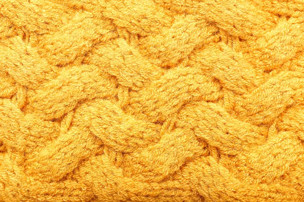 Texture Yellow Knitted Clothes Closeup — Stock Photo, Image