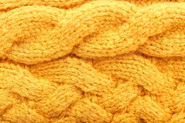 Texture Yellow Knitted Clothes Closeup — Stock Photo, Image