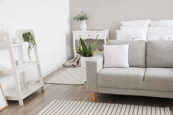 Interior Modern Bedroom White Colors — Stock Photo, Image