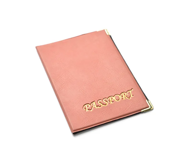 Red Passport White Background — Stock Photo, Image