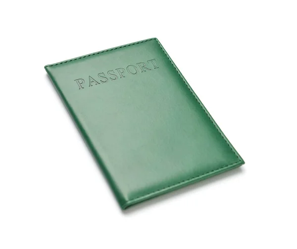 Green Passport White Background — Stock Photo, Image