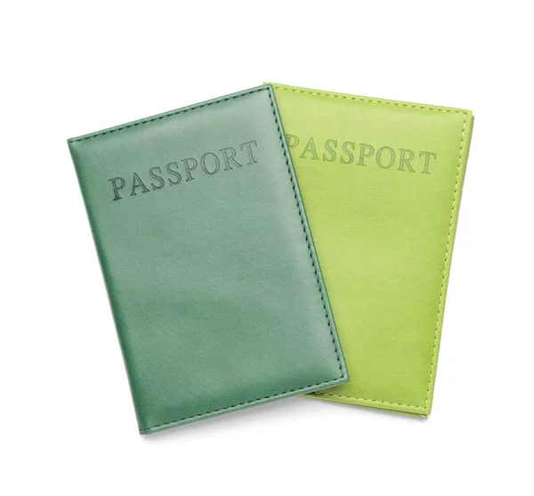 Διαφορετικά Διαβατήρια Λευκό Φόντο — Φωτογραφία Αρχείου