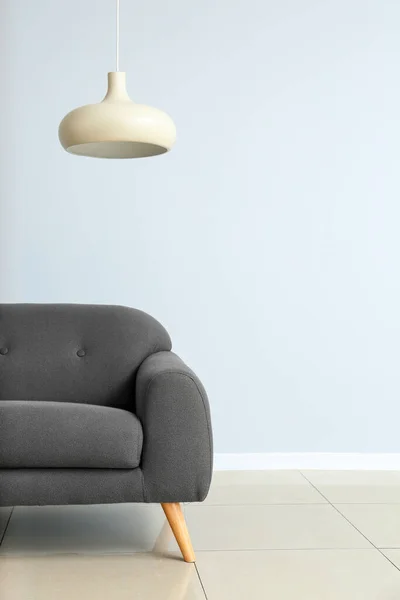 Stylish Sofa Light Wall — Stock Photo, Image