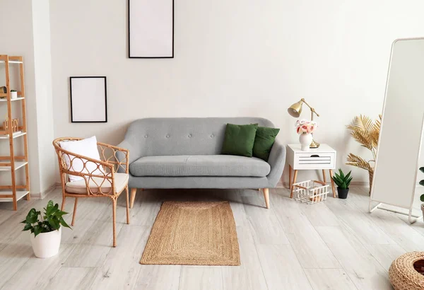Interior Stylish Living Room Sofa Chair — Stock Photo, Image