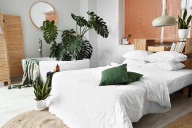 Küvetli modern yatak odası iç