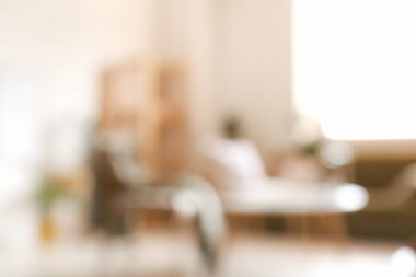 Modern oturma odasının içi, bulanık görünüm