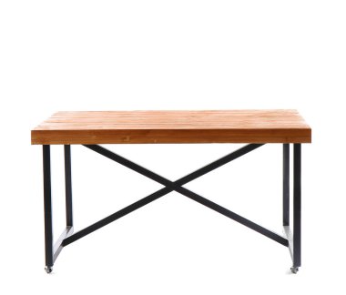 Beyaz arkaplanda stand-up masası