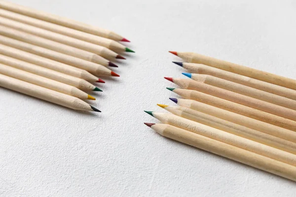 Colorful Pencils Light Background — Stock Photo, Image