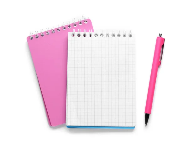 Notebooks Pen Isolated White — Stock Photo, Image