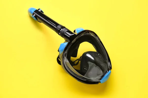 Modern Snorkeling Mask Yellow Background — Stock Photo, Image