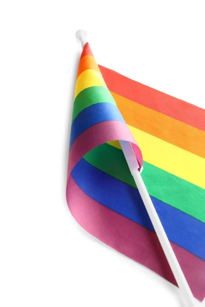 Lgbt Bandeira Fundo Branco — Fotografia de Stock