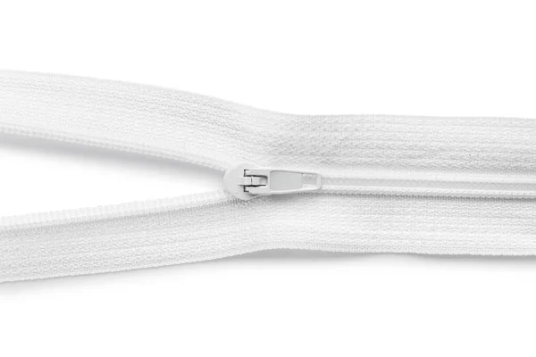 Stylish Zipper White Background — Stockfoto