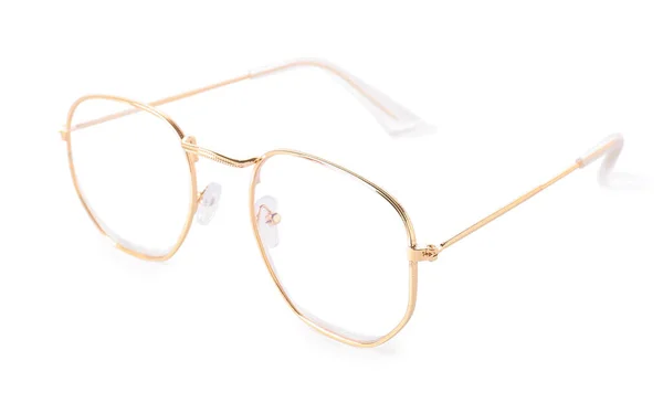 New Modern Eyeglasses White Background — стоковое фото