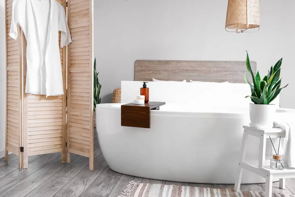 Interior Modern Bedroom Bathtub — Stock Photo, Image