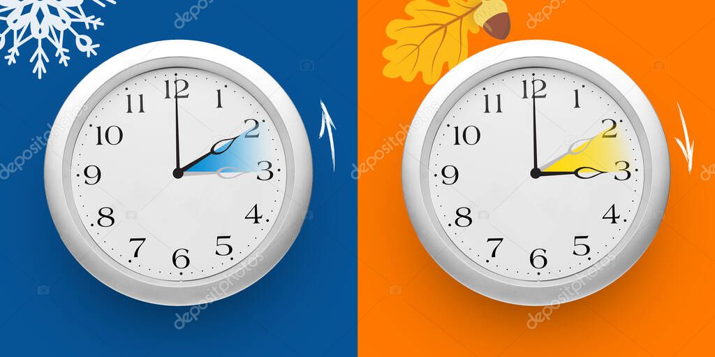Instruction how to change a clock for daylight saving time