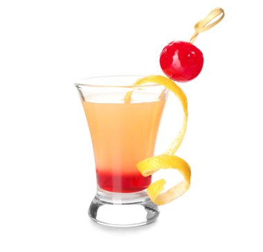 Beyaz arka planda Lezzetli Ananas Tepetaklak Kek Çekimi