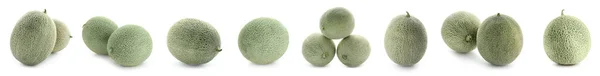 Set Melon Matang Diisolasi Pada Putih — Stok Foto