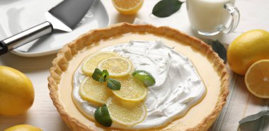 Lezzetli limonlu tart.